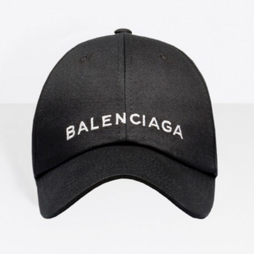 Balenciaga black baseball cap. fully adjustable.
